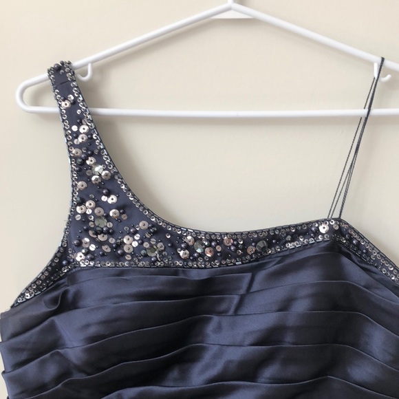 Andrianna Papell Blue Pleated Cocktail dress - Picture 2 of 4